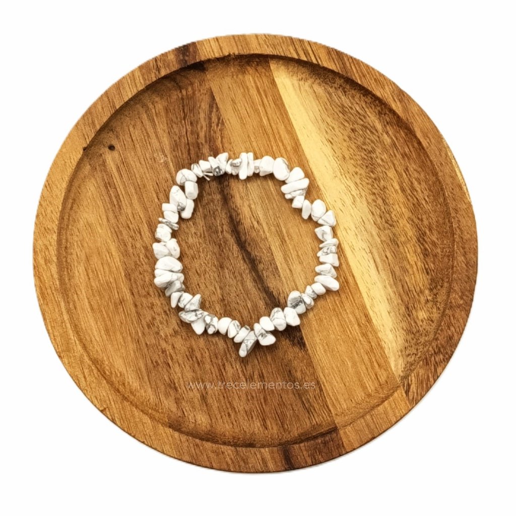 pulsera-chip-howlita Pulsera elástica de chips naturales de Howlita