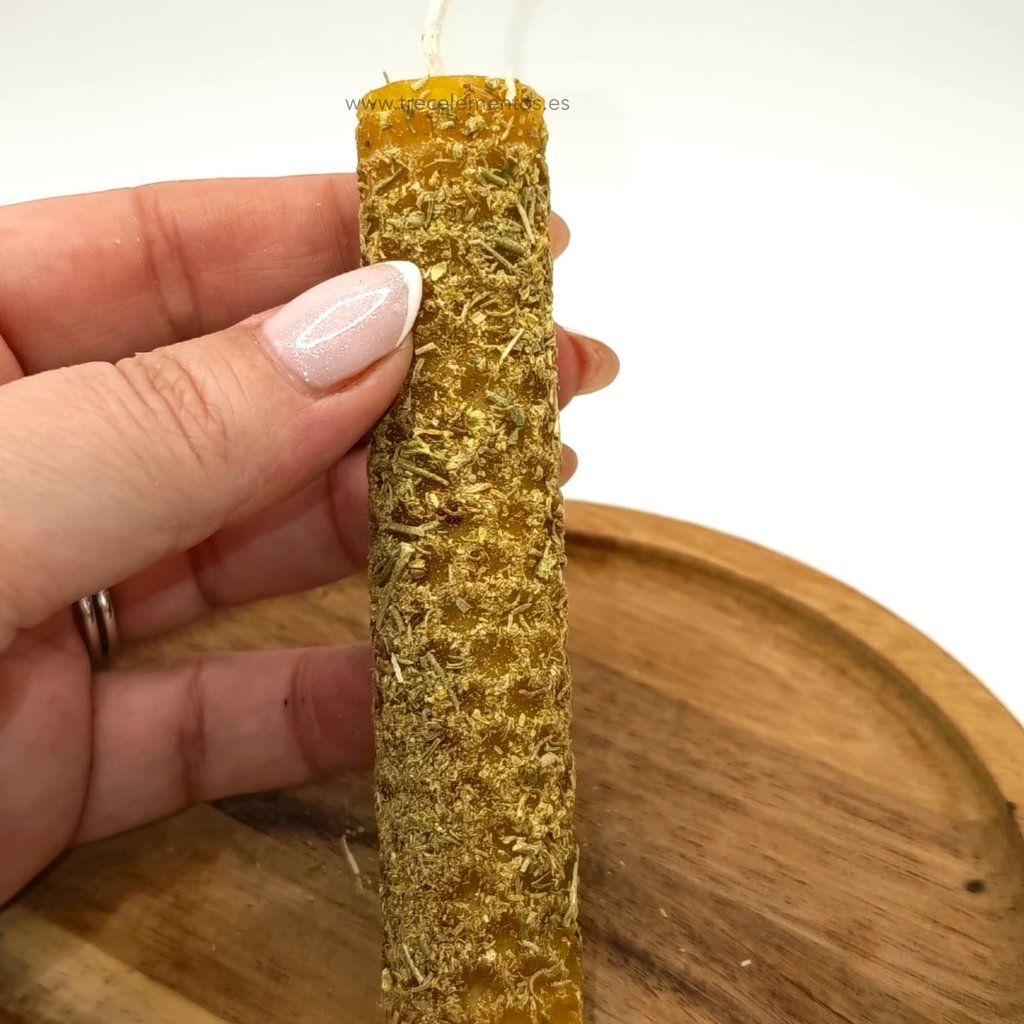 vela-cera-abeja-ruda Vela artesanal de cera de abeja y ruda