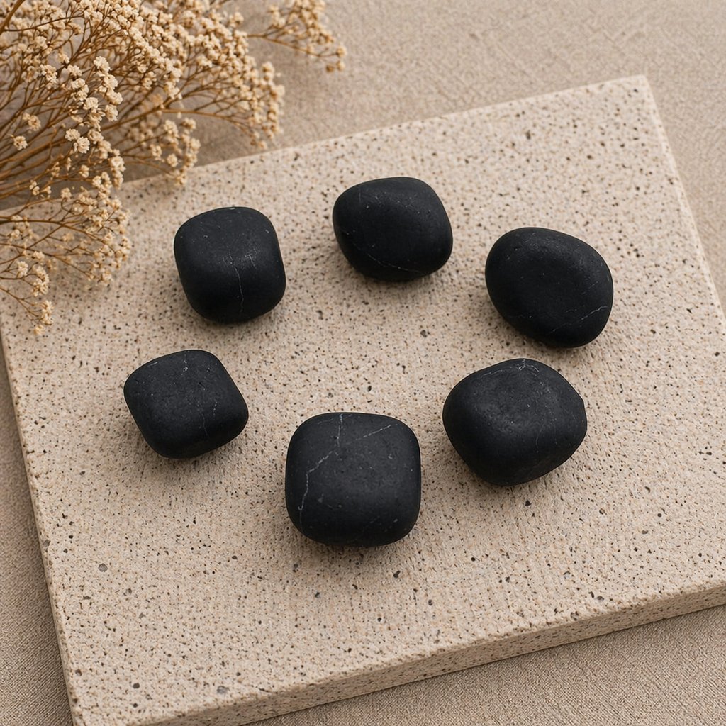 shungit-rodado Mineral canto rodado de Shungit natural