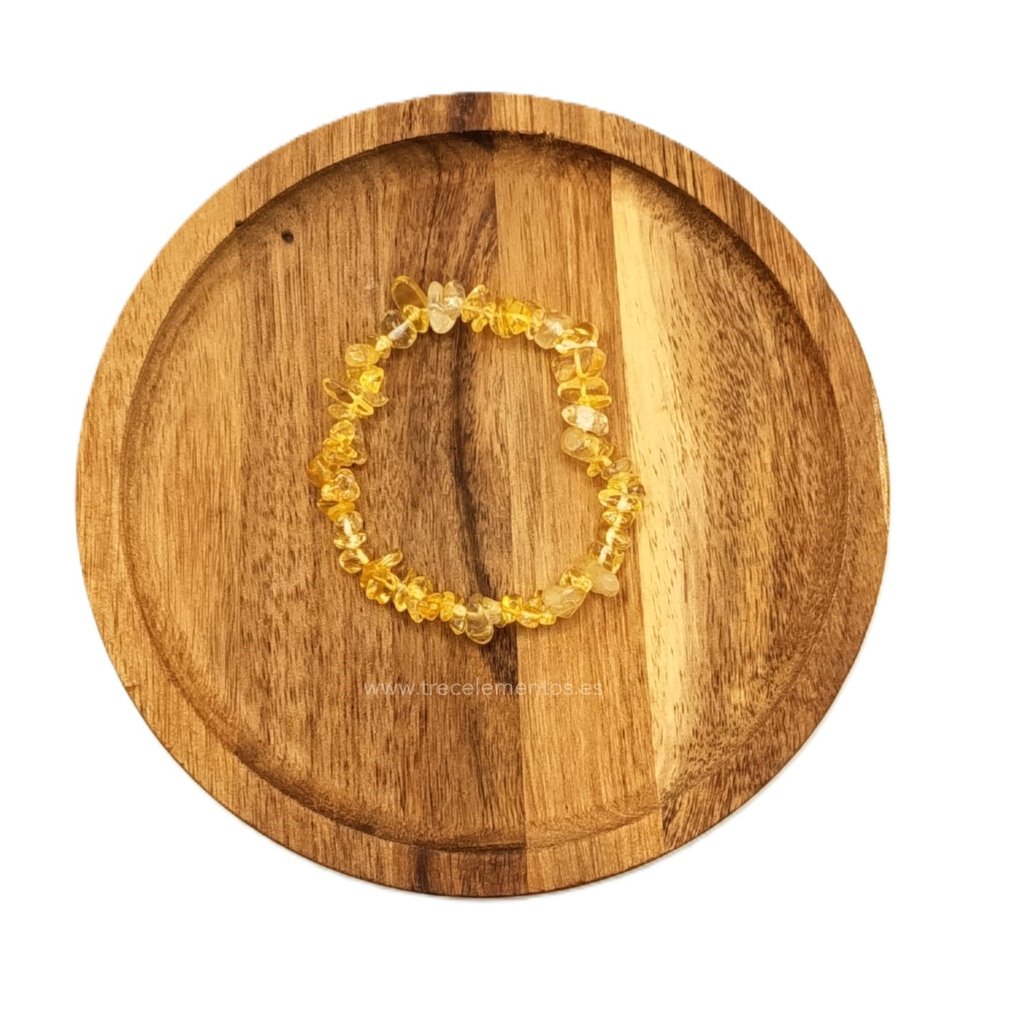 pulsera-chip-citrino-natural Pulsera elástica chip de Citrino natural