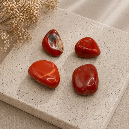 Mineral canto rodado de Jaspe Rojo natural