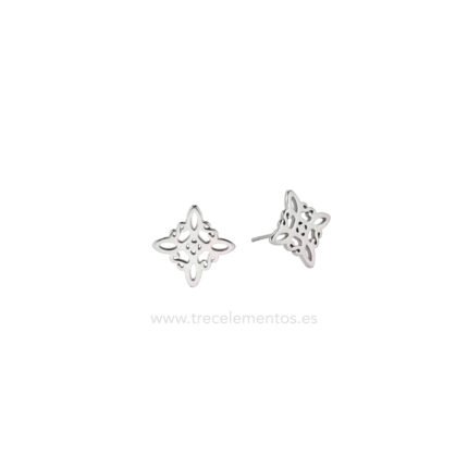 Pendientes acero Nudo de Bruja