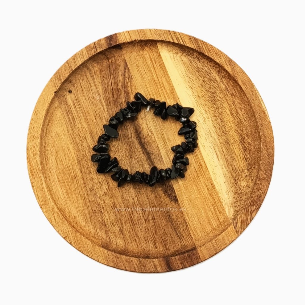 pulsera-chip-onix Pulsera elástica de chips naturales de ónix