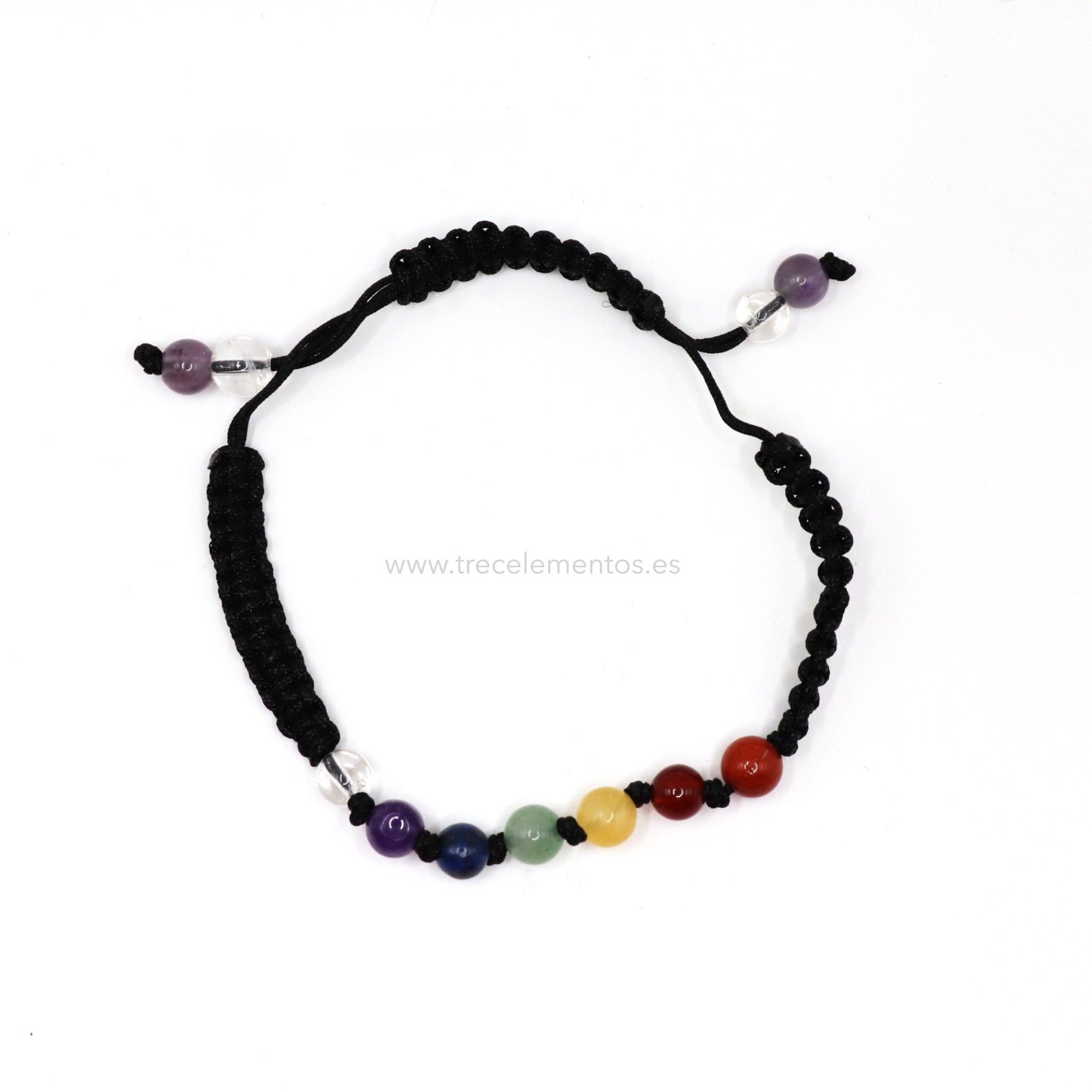 pulsera-7-chakras-macrame Pulsera 7 chakras macramé con minerales naturales