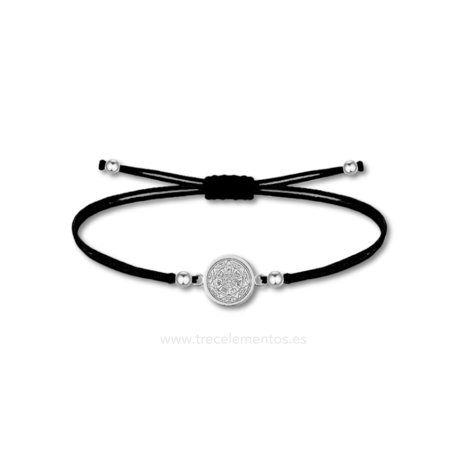 pulsera-negra-7-arcangeles Pulsera negra ajustable con símbolo de 7 Arcángeles