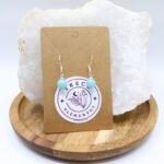 Pendientes de plata con Amazonita natural de 8 mm