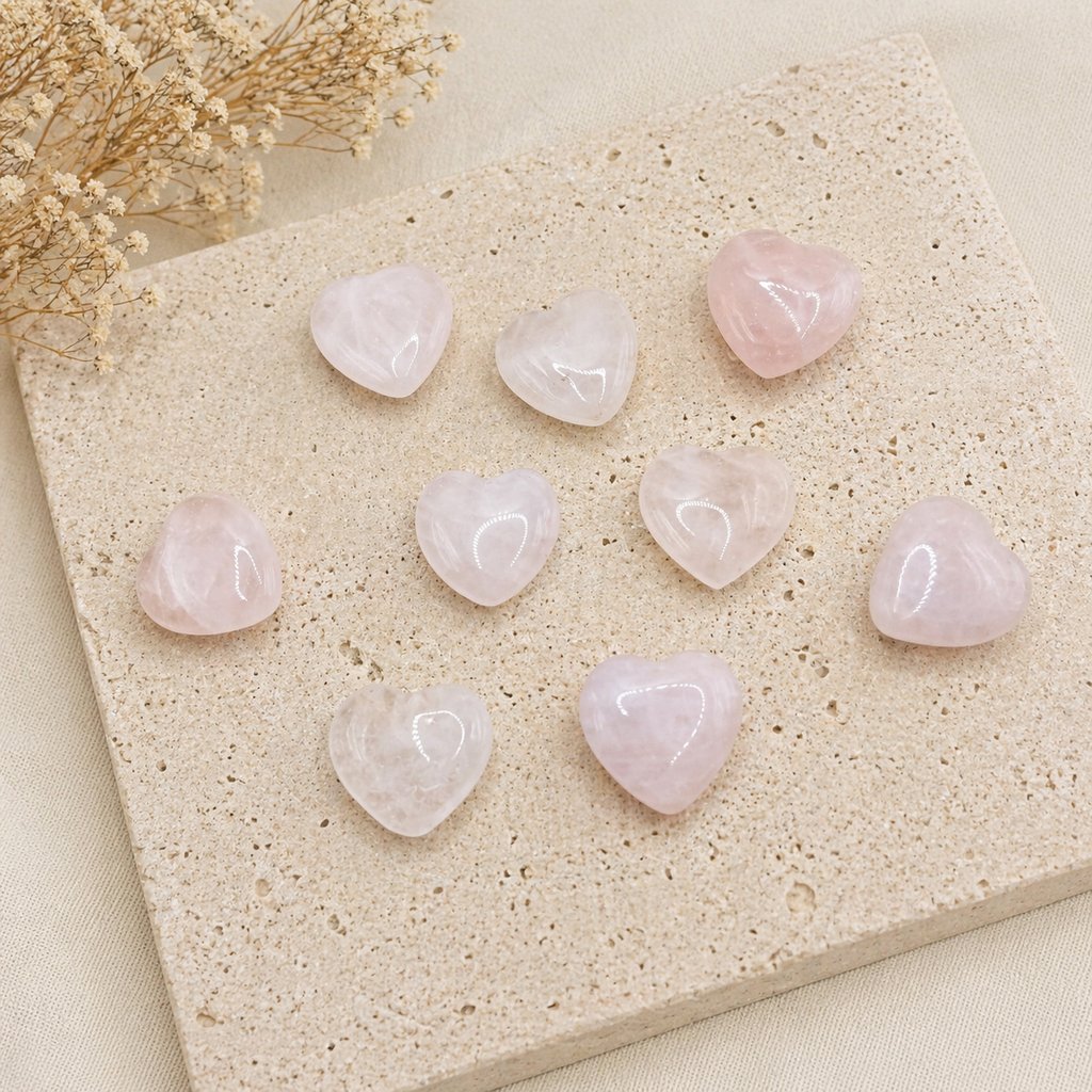 mineral-cuarzo-rosa-corazon Mineral Cuarzo Rosa en forma de corazón