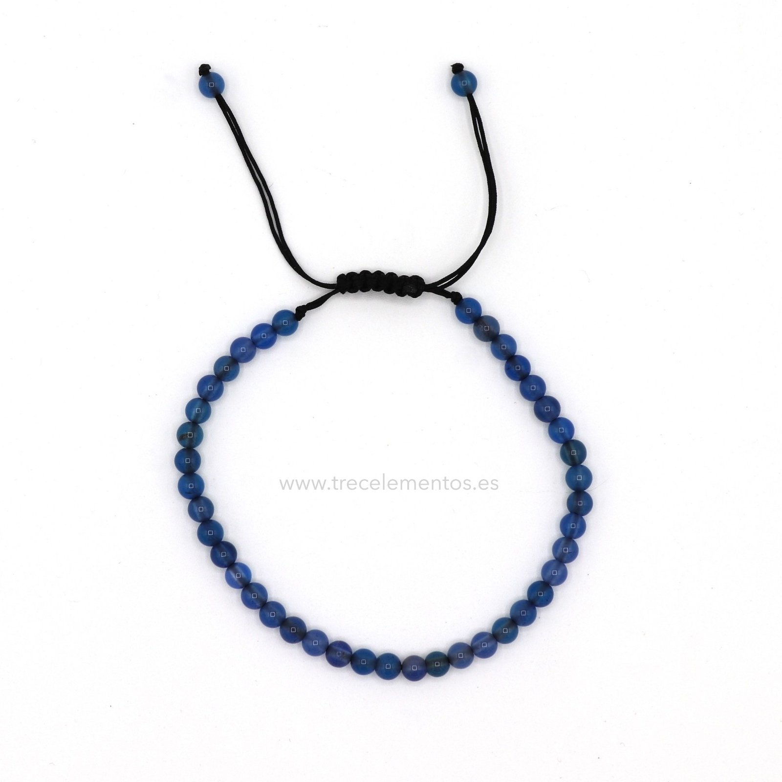 pulsera-agata-azul-4mm Pulsera ajustable de Ágata Azul natural de 4 mm