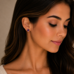 pendientes plata fluorita morada