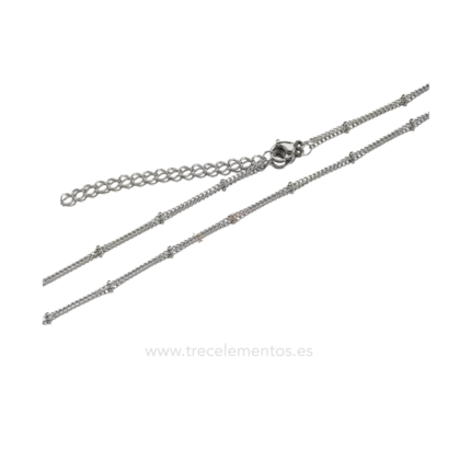 Cadena de bolitas en acero inoxidable para colgantes
