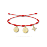 pulsera triple proteccion dorada