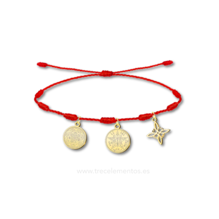 pulsera triple proteccion dorada