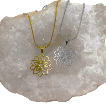 Collar Acero Flor de Loto