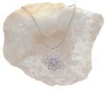 Collar Acero Flor de Loto plateado 1