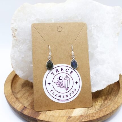 Pendientes Labradorita Plata de ley