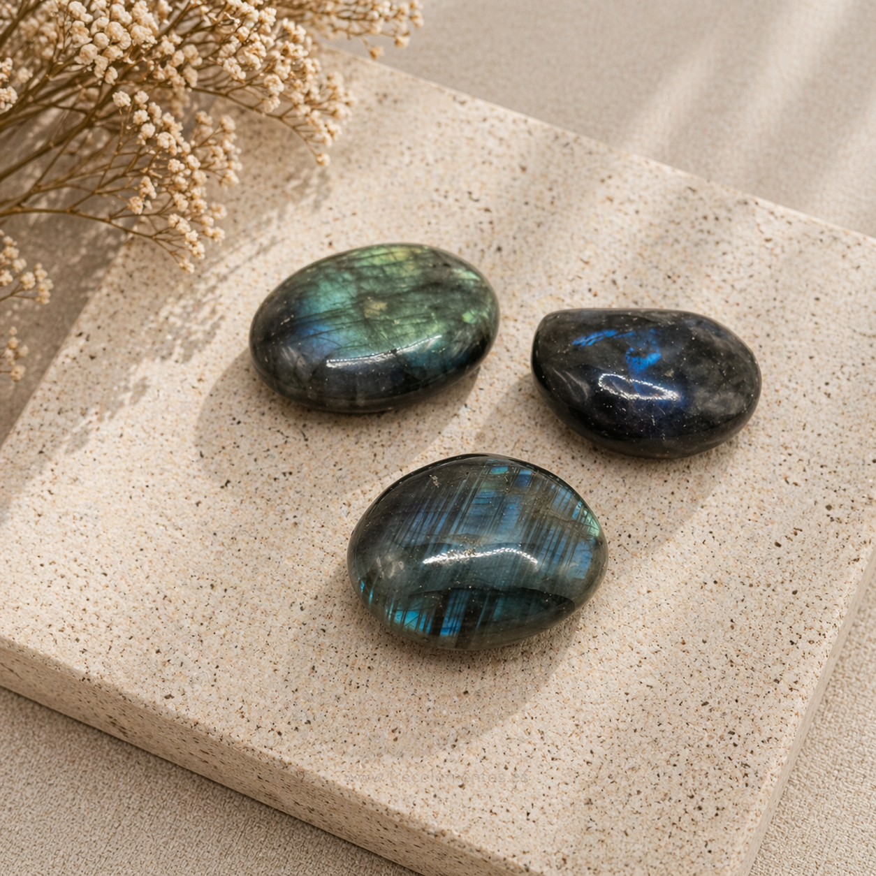 labradorita-rodado Mineral canto rodado de Labradorita natural