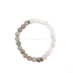 Pulsera Labradorita Cuarzo Blanco Hematite 8 mm