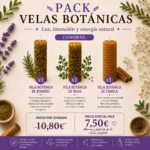 Pack Velas Botánicas · Romero · Ruda · Canela