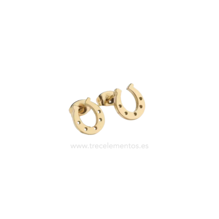 Pendientes Herradura Acero inoxidable dorado