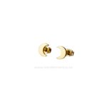 pendientes lunita acero dorado
