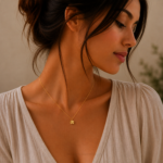 Collar de acero inoxidable con trébol de 4 hojas DORADO