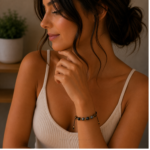 Pulsera ajustable de Ónix Negro Ojo de Tigre y Hematita