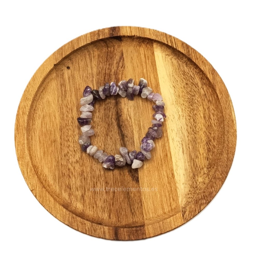 pulsera-chip-amatista Pulsera elástica de chips naturales de amatista