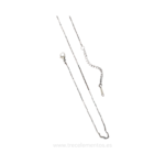 Cadena plana plateada de acero inoxidable 45 cm