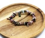 Pulsera Elastica Chip Turmalina Sandia