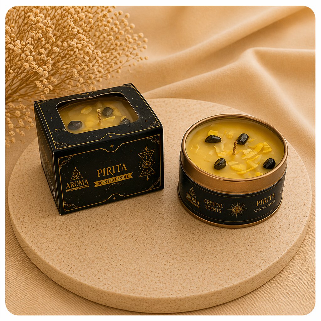 vela-pirita-limon Vela mineral Pirita aroma limón Crystal Scent