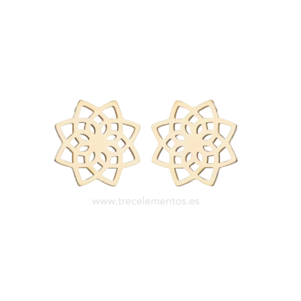 Pendientes Flor Estelar Acero inoxidable dorados