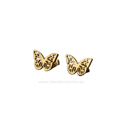 Pendientes Mariposa Acero inoxidable dorados