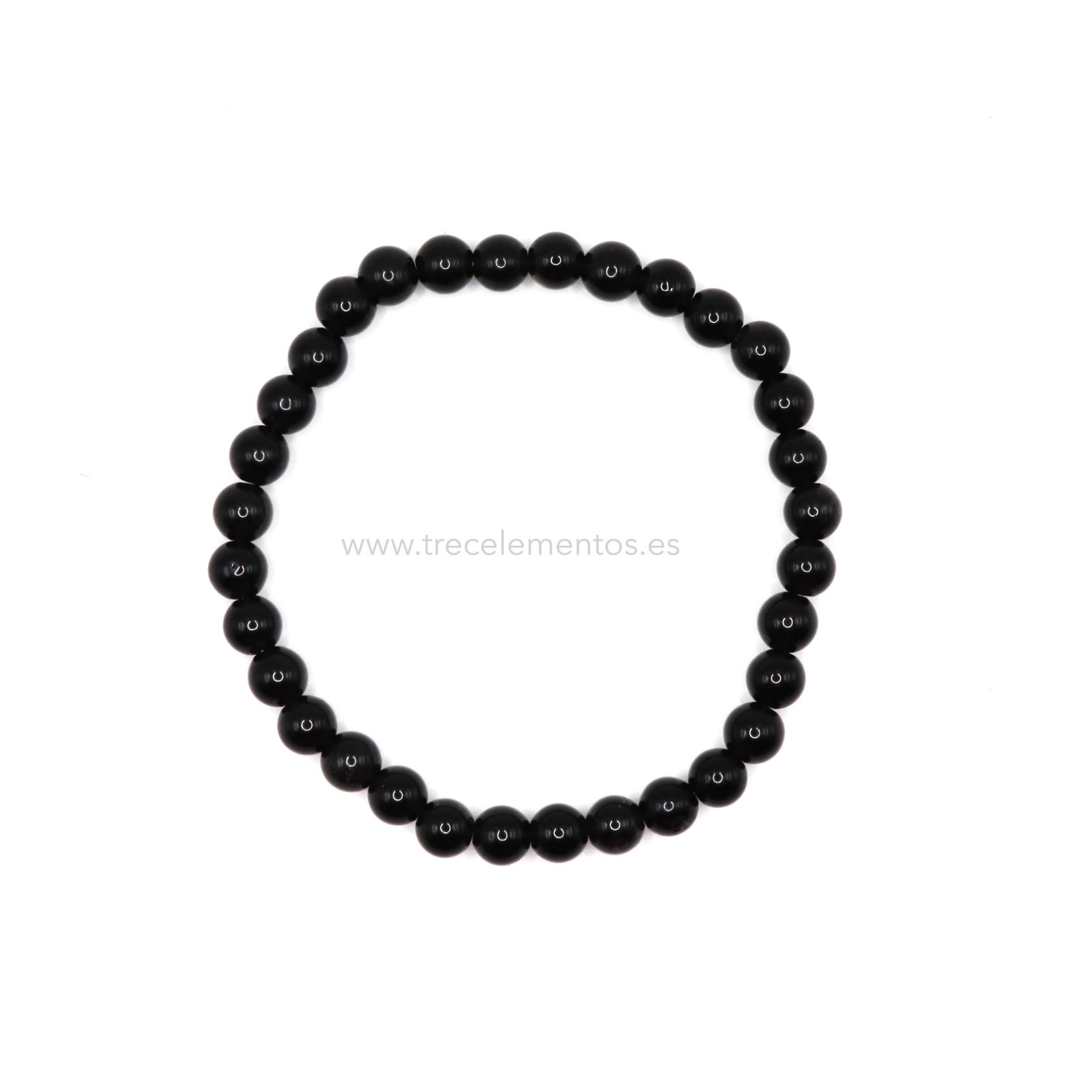 obsidiana 6mm_2 Pulsera de Obsidiana para proteccion y enraizamiento