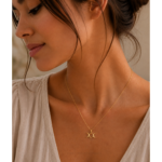 Collar Acero Triple Luna dorado
