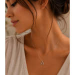 Collar Acero Triple Luna plateado