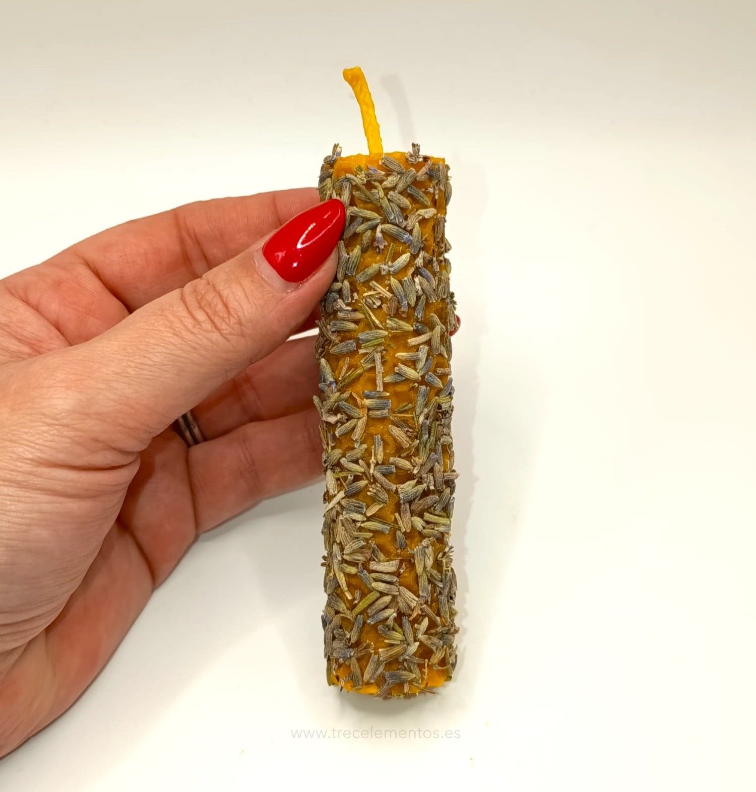 VELA BOTANICA LAVANDA Vela de Cera de Abeja y Lavanda