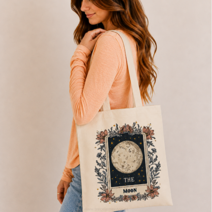 Bolsa tote inspirada en la carta The Moon del tarot