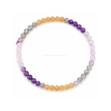 Pulsera Buena Suerte y Éxito Facetada 4 mm