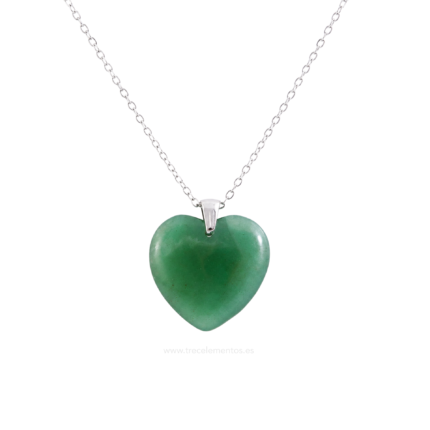 Collar Corazón de Aventurina Verde