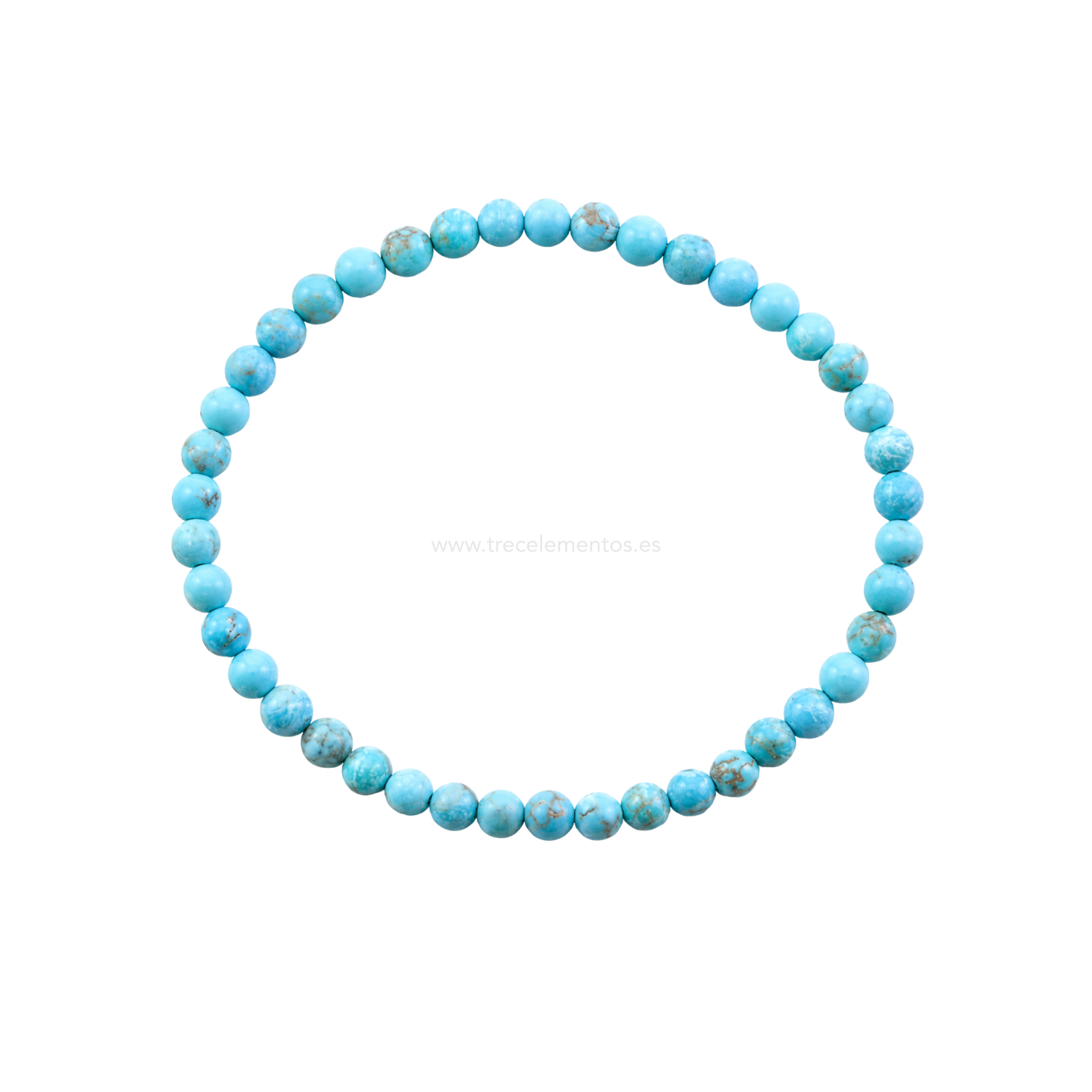 turquesa 4mm Pulsera de Turquesa Natural 4 mm
