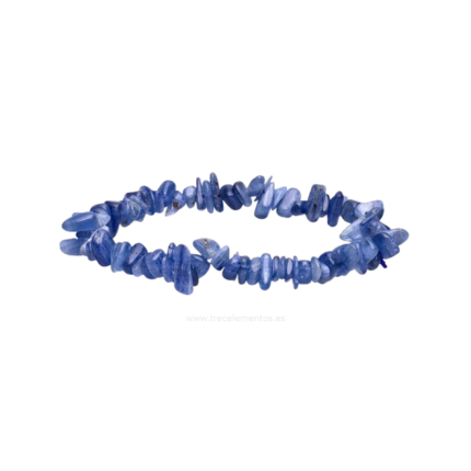 Pulsera de Cianita azul natural Extra en fragmentos chip