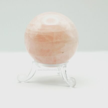 Esfera de cuarzo rosa natural de 5 cm
