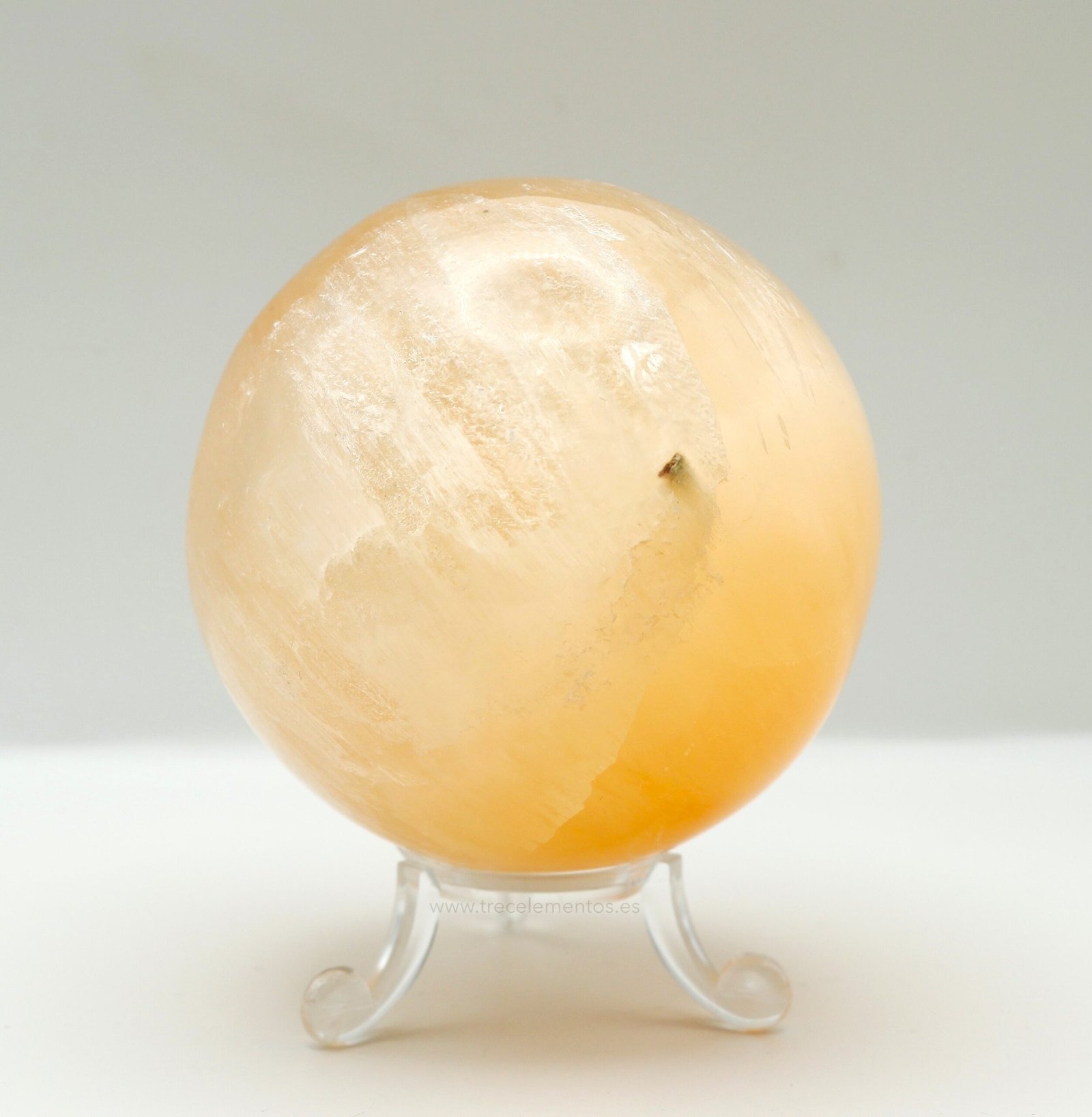 ESFERA SELENITA NARANJA 8CM_3 Esfera de Selenita Naranja 8 cm – Vitalidad · Limpieza · Equilibrio - Imagen 1