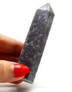 Punta mineral de lepidolita lila pieza única