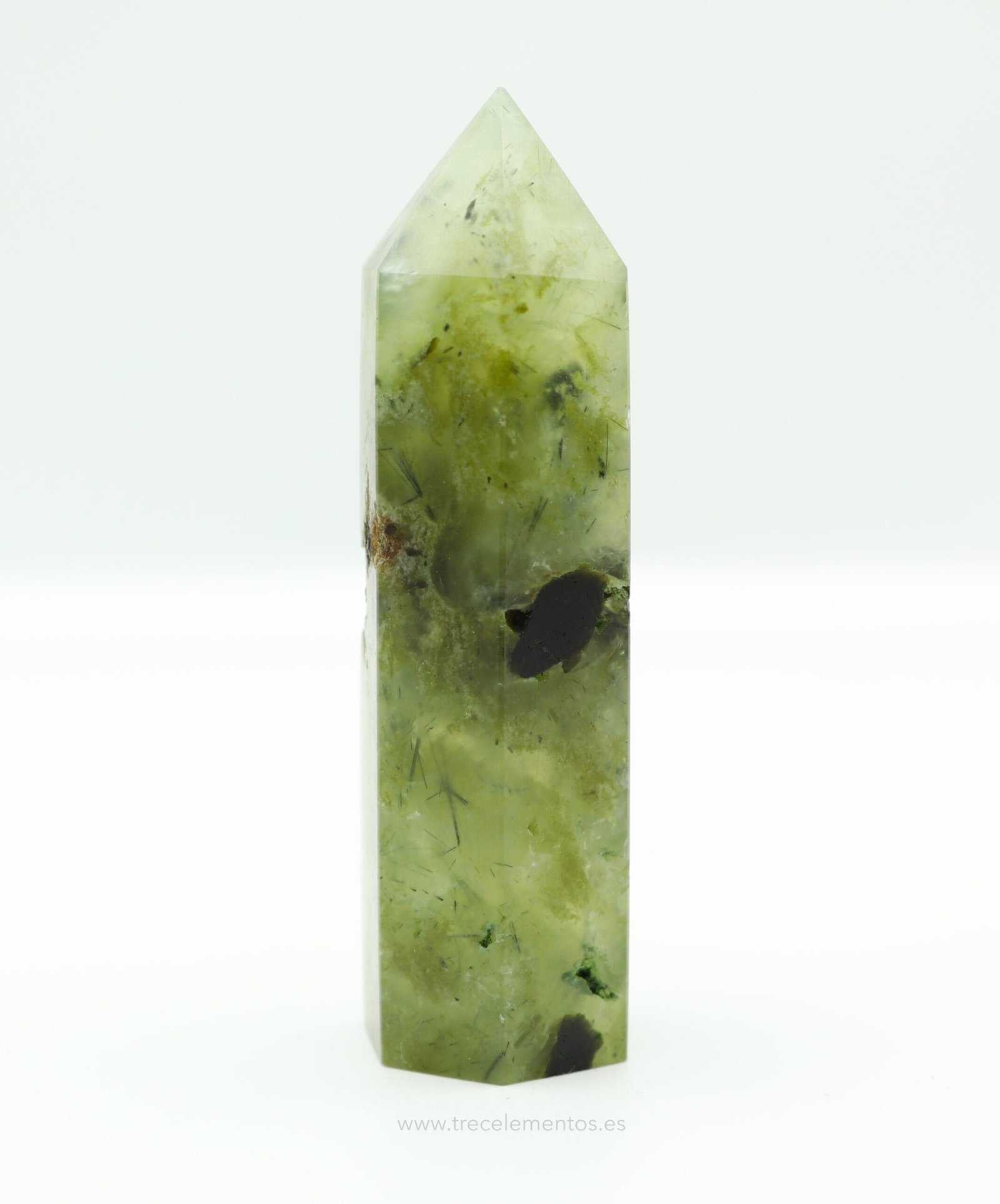 PUNTA PREHNITA 6-8CM_5 Punta de prehnita verde natural Trece Elementos