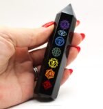 Punta de obsidiana negra para protección y enraizamiento