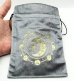 Bolsa de Tarot Luna Gris – Terciopelo Suave