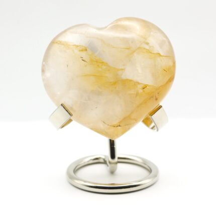 Corazón de cuarzo sanador para amor propio y transformación
