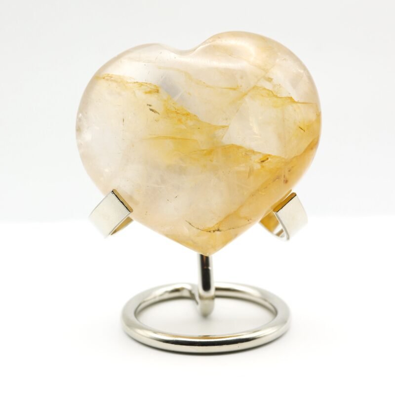Corazón de cuarzo sanador para amor propio y transformación