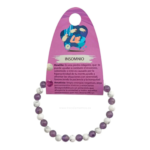 Pulsera Insomnio de Howlite y Amatista natural 6 mm